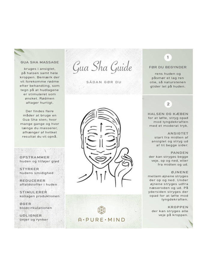 A Pure Mind - A PURE MIND Gua Sha, Rosa Kvarts Heart