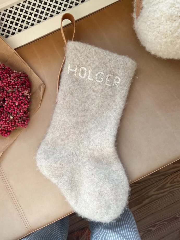 Petiteknit - PETITEKNIT Læderstrop - 'Julesok'